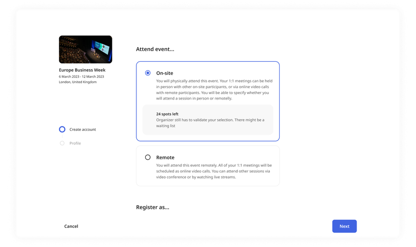Set up a registration form perfectly tailored for your event